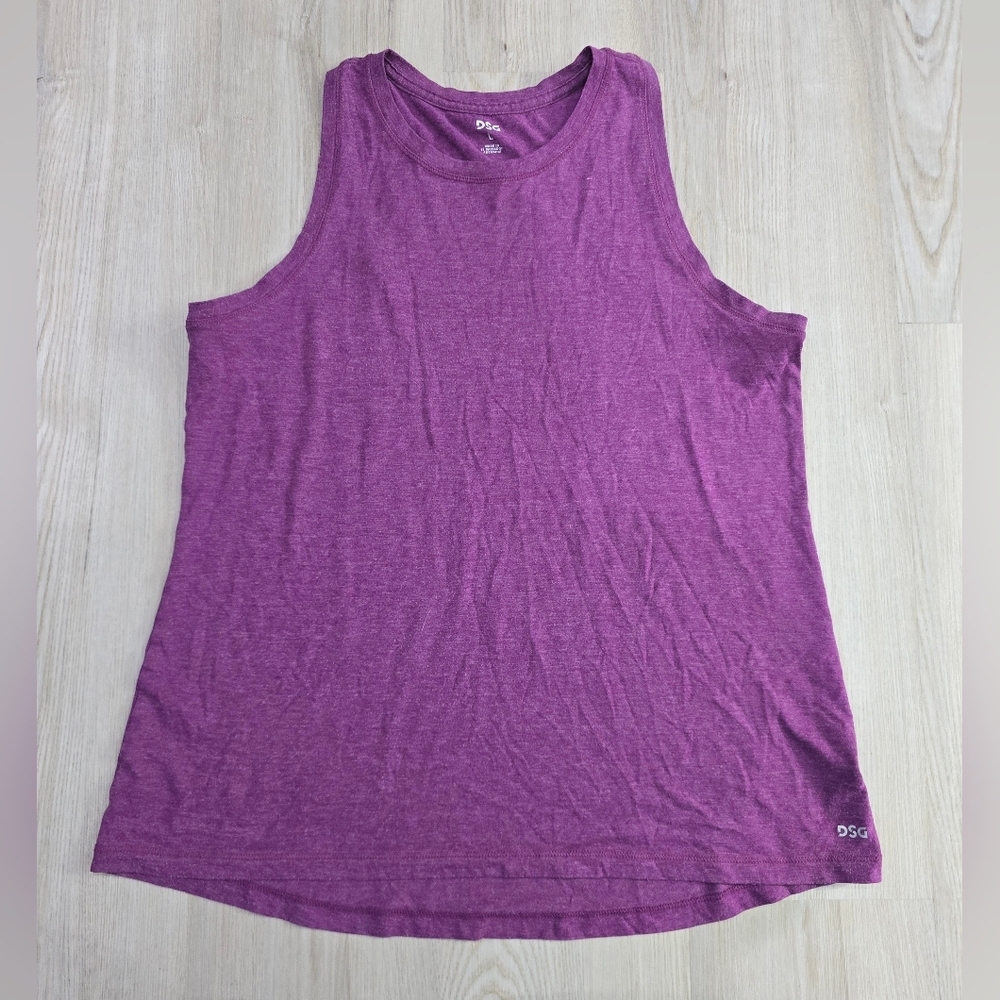 DSG Women's Heatheres Purple Tank Top Size L